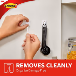 Command Mini Hooks-White 6 Hooks & 8 Strips