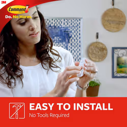 COMMAND 3M Command Medium Oval Hooks With Command Adhesive Strips Whit - Additional view 3