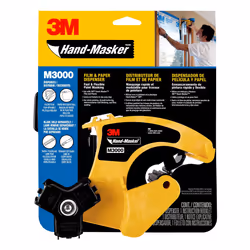 Hand-Masker M3000 tool for masking film and paper, all tapes widths, 1 dispenser without blade, Yellow