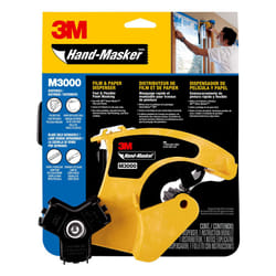 Hand-Masker M3000 tool for masking film and paper, all tapes widths, 1 dispenser without blade, Yellow