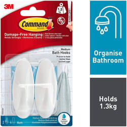 COMMAND BATH MED DESIGNER HOOKS PK2