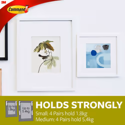 COMMAND 3M Command 8 Medium and 4 Small Picture Hanging Strips Value P - Additional view 5