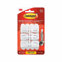 3M Command Mini Hooks Value Pack 18 Hooks & 24 Strips - For Damage Free Hanging