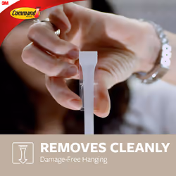 Command Large Designer Hook  Holds up to 5 lb  1 Wall Hook with 2 Comm
