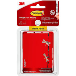 Command Decoration Clips for Christmas and Fairy Light - White, Value Pack