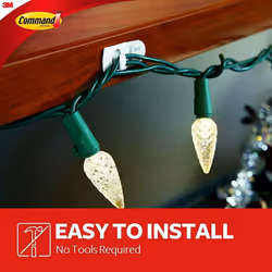 Command Decoration Clips for Christmas and Fairy Light - White, Value Pack - Additional view 4