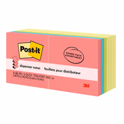 Post-it R33014YWM Original Pop-up Notes Value Pack  3 x 3  Canary Yellow/Cape Town  100-Sheet