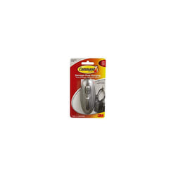 Command 17053BN Large Plastic Hook  Brushed Nickel Finish  4-pk