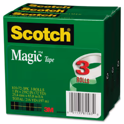 Scotch 810723PK Magic Tape Refill  1-Inch x 2592-Inch  3-Inch Core  3/Pack
