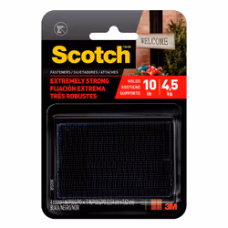 Scotch Mounting Fastening & Surface Protection RFD7091 Interlocking Fasteners Strips 4 Black 2 count