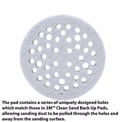 3M Clean Sanding Soft Interface Disc Pad  44 Holes - Disc Backup Pad for Vacuum Sander - Hook and Loop Attachment - 5"""" x .5"""" - 28321