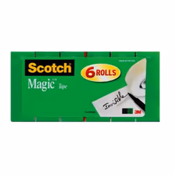 Scotch Magic Tape, 20.3 m, Transparent, Matte, 2.54 cm, 19 mm, 6 pc(s)