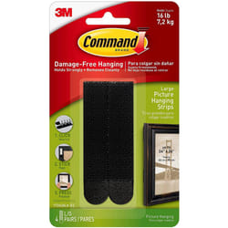 COMMAND 3M Command Large Picture Hanging Strips Black (Pack 4) - 71002