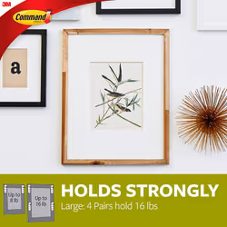 COMMAND 3M Command Large Picture Hanging Strips Black (Pack 4) - 71002 - Additional view 3