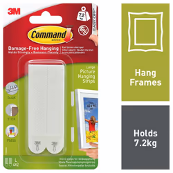 Command Large Picture Hanging Strips-White 4 Sets/Pkg