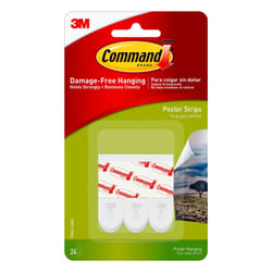 Poster Hanging Strips, Small, White, 24-Strips (17024-24ES)