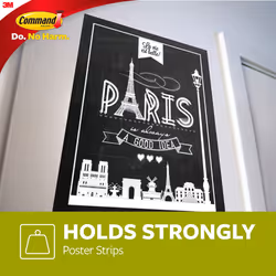 Poster Hanging Strips, Small, White, 24-Strips (17024-24ES)