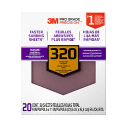 3m 26320cp-P-G 9"""" X 11"""" 320 Grit Professional Grade Sandpaper
