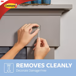 Command Mini Hook 6/Pkg-6 Clear Hooks & 8 Strips