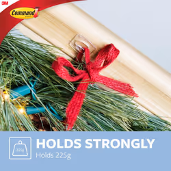 Command Mini Hook 6/Pkg-6 Clear Hooks & 8 Strips