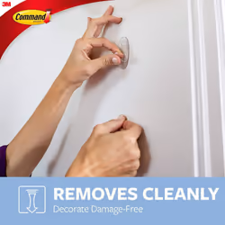 Command Medium Hooks-Clear 2 Hooks & 4 Strips