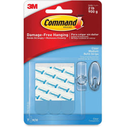 Command 17021CLRES Clear Refill Strips  5/8 x 1 3/4  9/Pack