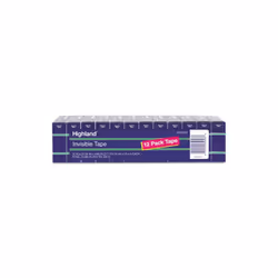 3M 6200K12 Invisible Tape, .75 in. x 1000 in., 3 in. Core, 12-Pack
