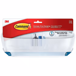Command BATH11-ES Shower Caddy with Water Resistant Strips - Frosted