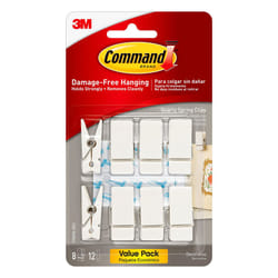 Command Spring Clips  Quartz  8-Clips (17089Q-8ES)  Great for dorm decor