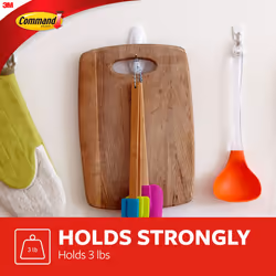 Command Medium Wire Hooks  Holds up to 3 lb  3 Hooks  4 Strips  Damage free Hanging Wall Hooks with Adhesive Strips  No Tools Wall Hooks for Organizat