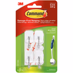 Command Small Wire Toggle Hooks  Damage Free Hanging Wall Hooks with Adhesive Strips  No Tools Wall Hooks for Organization in ...
