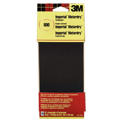 Imperial Wet/Dry Sandpaper, 9 in x 3-2/3 in, 600 Grit, Extra Fine Grade, Silicone Carbide