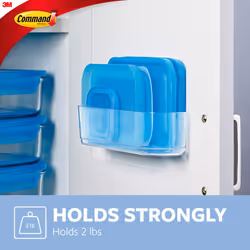 Command Medium Caddy  Holds up to 2 lb  7.5"" x 2.1"" x 2.1""  1 Caddy with 4 Command Strips  Damage Free Organization Wall Mount to Cabinet  Kitchen