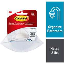 3M BATH14-ES FRS Soap Dish With Water-Resistant Strips - Pack Of 2