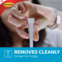 Command Bath Hook 2/Pkg-2 White Hooks & 2 Strips