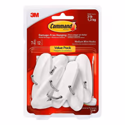 Command Medium Wire Hooks Damage Free Hanging Wall Hooks with Adhesive Strips No Tools Wall Hooks for Hanging Decorations i ...