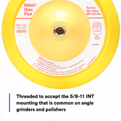 3M Stikit Disc Pad 05579  8 in  For PSA Discs  Abrasive  Durable Foam Body