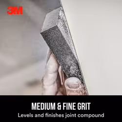 3M Drywall Sanding Sponge  Fine/Medium Grits  Dual Grit Block  Medium Grit to Remove  Fine Grit to Smooth  Ideal for Sanding and Smoothing of Joint Co