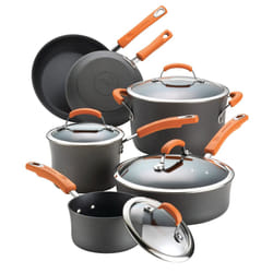Rachael Ray Brights Hard-Anodized Aluminum Nonstick Cookware Set with