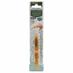 Clover Soft Touch Steel Crochet Hook-Size 4/1.25mm