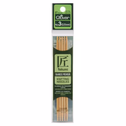 Takumi Bamboo Double Point Knitting Needles 5" 5/Pkg-Size 3/3.25mm 3014-3