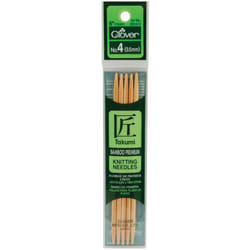 Takumi Bamboo Double Point Knitting Needles 5" 5/Pkg-Size 4/3.5mm 3014-4