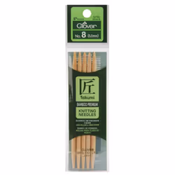 Takumi Bamboo Double Point Knitting Needles 5" 5/Pkg-Size 8/5mm 3014-8