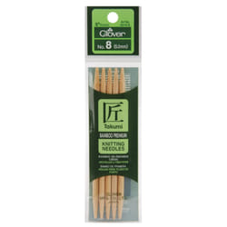 Takumi Bamboo Double Point Knitting Needles 5" 5/Pkg-Size 8/5mm 3014-8