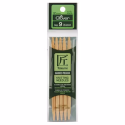 Takumi Bamboo Double Point Knitting Needles 5" 5/Pkg-Size 9/5.5mm 3014-9