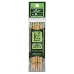 Takumi Bamboo Double Point Knitting Needles 5" 5/Pkg-Size 9/5.5mm 3014-9
