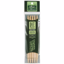 Takumi Bamboo Double Point Knitting Needles 7" 5/Pkg-Size 11/8mm 3015-11
