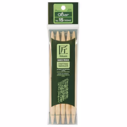 Takumi Bamboo Double Point Knitting Needles 7" 5/Pkg-Size 15/10mm 3015-15
