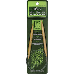 Takumi Bamboo Circular Knitting Needles 16"-Size 10.5/6.5mm -1616-105