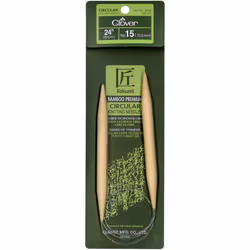 Takumi Bamboo Circular Knitting Needles 24"-Size 15/10mm 1624-15